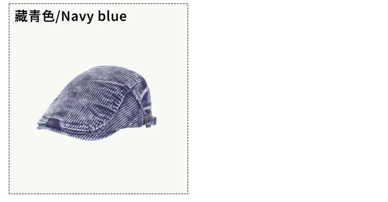 Men's Autumn Winter Forward Hat Corduroy Cotton Washable — feature 9