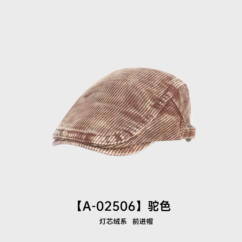 Men's Autumn Winter Forward Hat Corduroy Cotton Washable - Image 3