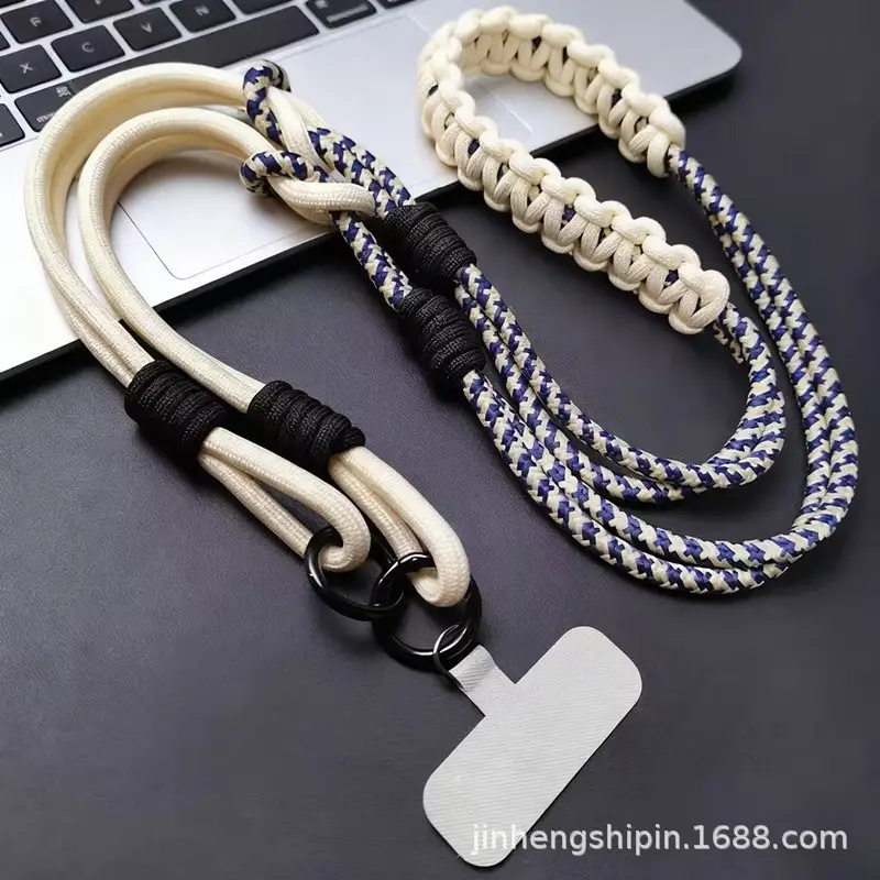 Long Mobile Phone Lanyard, Cross-Body, Multifunctional Hand Chain, Men's and Women's Outdoor Mountaineering Thickened Hanging Neck Shell, Strong