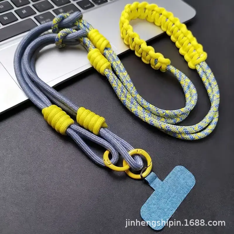 Long Mobile Phone Lanyard, Cross-Body, Multifunctional Hand Chain, Men's and Women's Outdoor Mountaineering Thickened Hanging Neck Shell, Strong