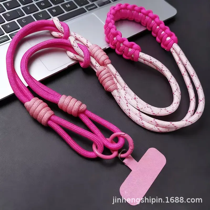 Long Mobile Phone Lanyard, Cross-Body, Multifunctional Hand Chain, Men's and Women's Outdoor Mountaineering Thickened Hanging Neck Shell, Strong