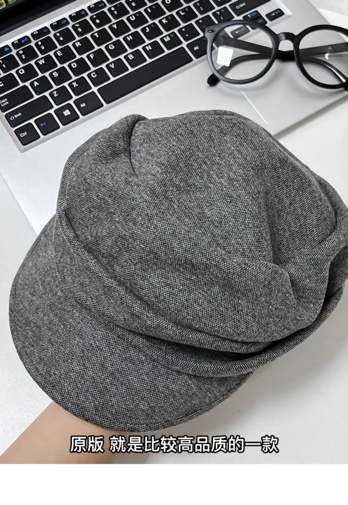 Wool Blend Flat-Top Hooded Beret for Women Autumn Winter — feature 14