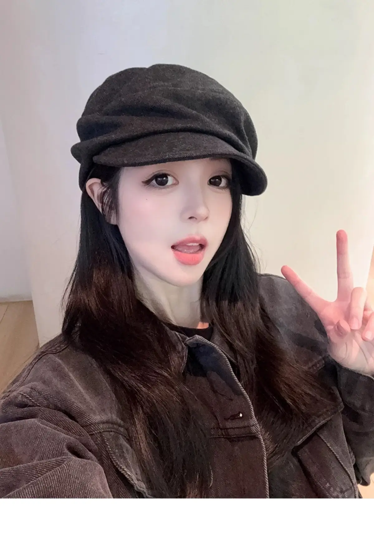 Wool Blend Flat-Top Hooded Beret for Women Autumn Winter — feature 15