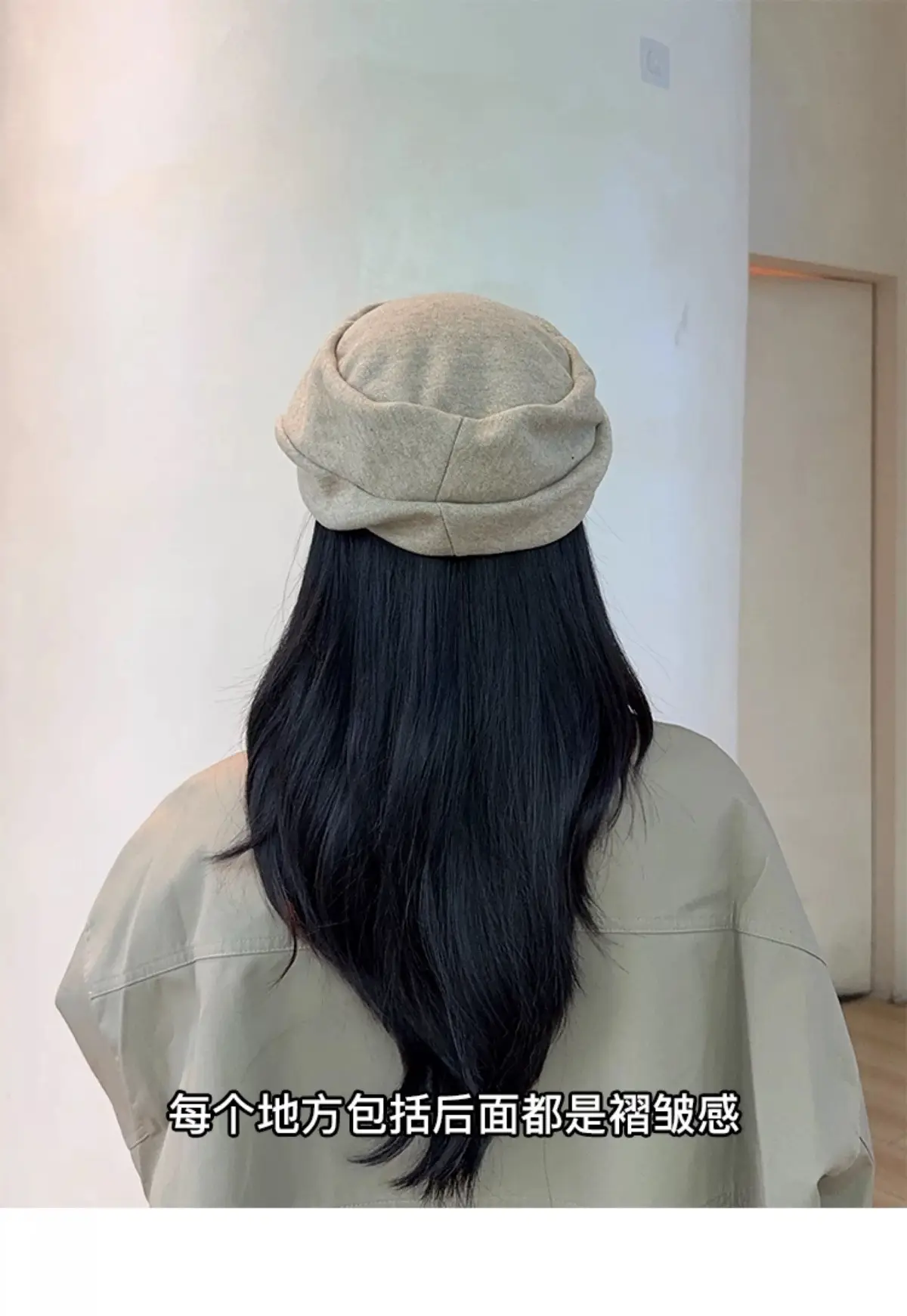 Wool Blend Flat-Top Hooded Beret for Women Autumn Winter — feature 9