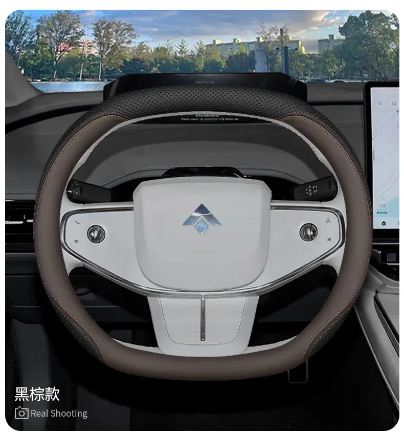23 Aian Hao Platinum Gt Steering Wheel Covers 2023 Hao Platinum Ht Special Car Interior Modified Leather Handle Covers — feature 13