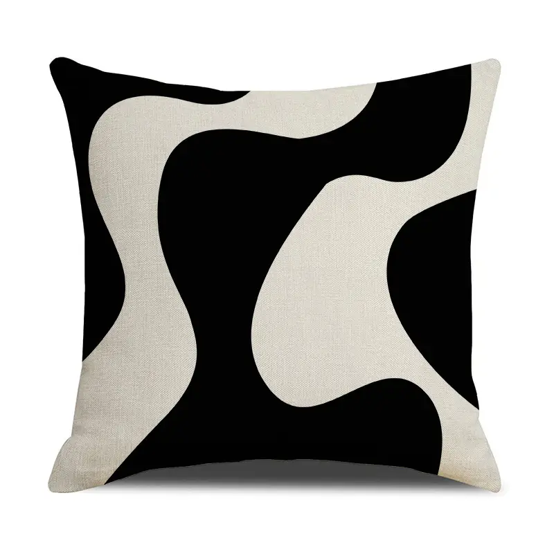 Black & White Geometric Pillow Covers for Home Decor - Image 13