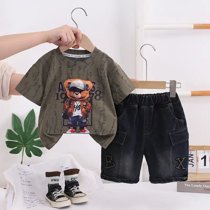 Boys Cartoon T-Shirt Shorts 2026 Summer Set - Image 2