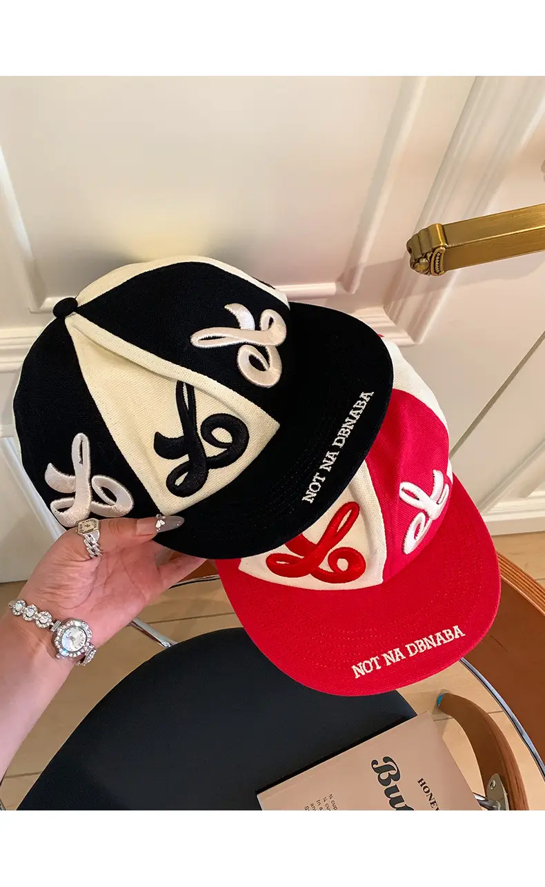 Women Retro Embroidered Baseball Cap with Large Head Circumference — feature 14