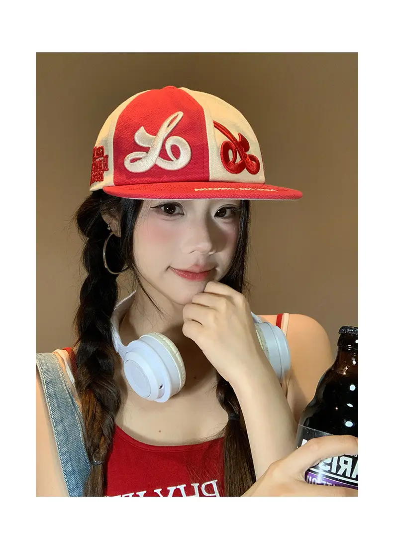 Women Retro Embroidered Baseball Cap with Large Head Circumference — feature 6