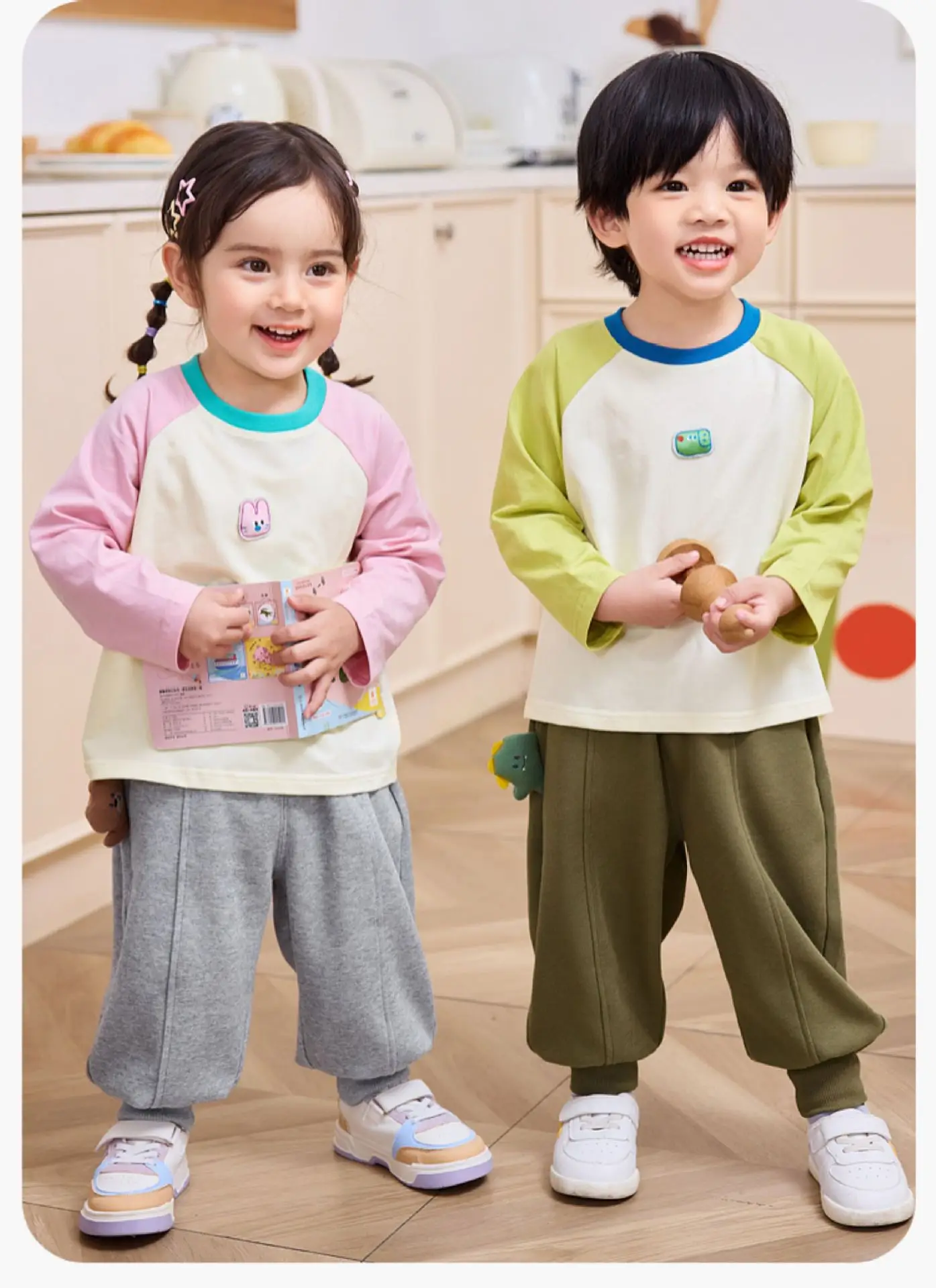 Dudu Baby Fleece Lined Shirt Pink 7A Antibacterial — feature 25