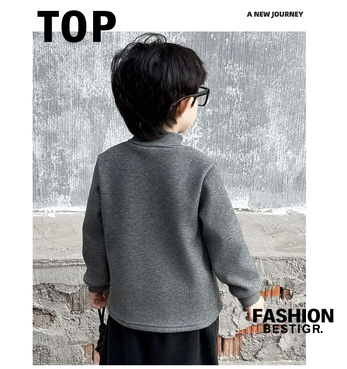 0234 Boys Velvet T-Shirt Grey Elastic Inner Wear — feature 22