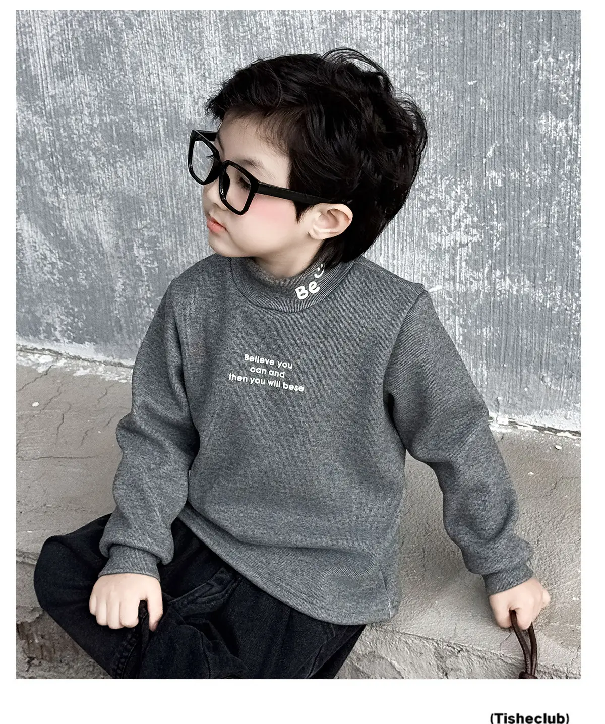 0234 Boys Velvet T-Shirt Grey Elastic Inner Wear — feature 24