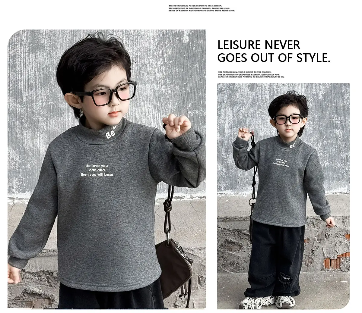 0234 Boys Velvet T-Shirt Grey Elastic Inner Wear — feature 28