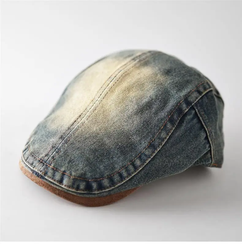 Vintage Denim Forward Cap Unisex Washed Faded — feature 1