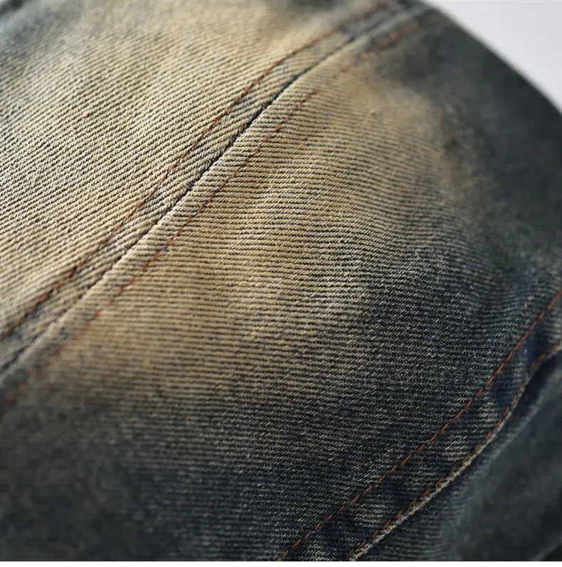 Vintage Denim Forward Cap Unisex Washed Faded — feature 14
