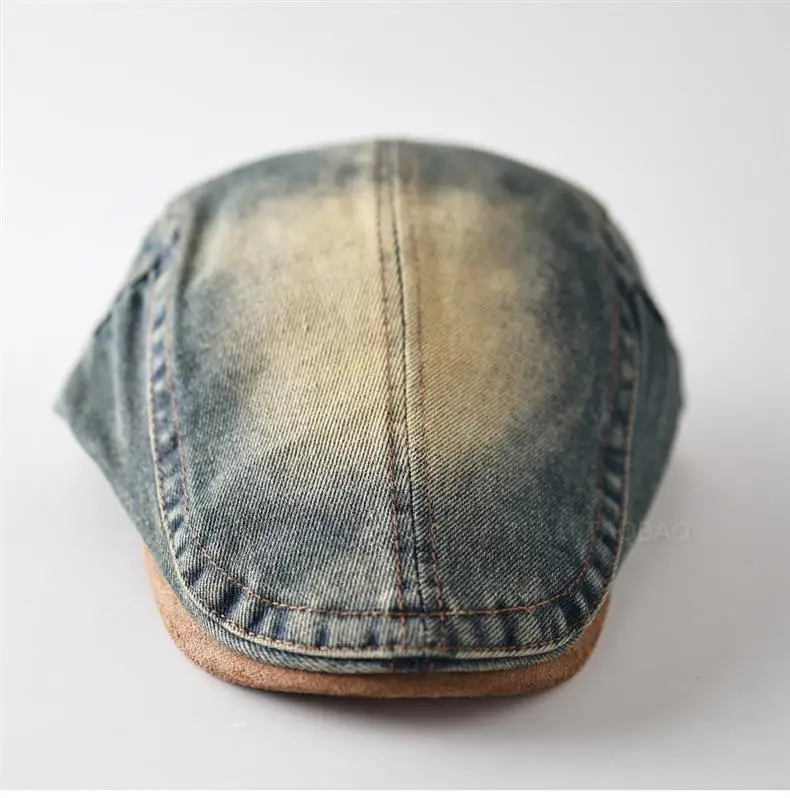 Vintage Denim Forward Cap Unisex Washed Faded — feature 5
