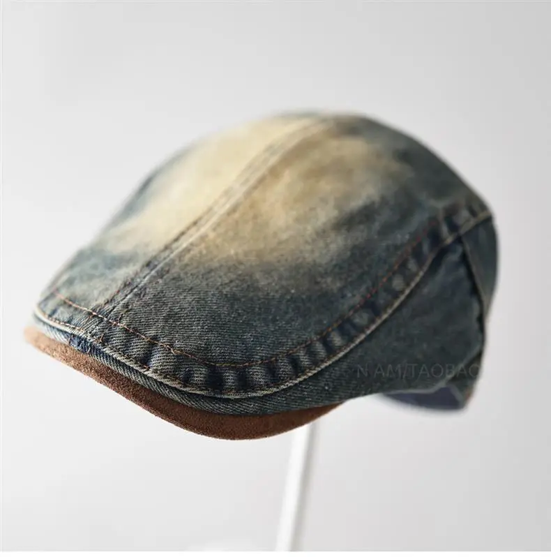 Vintage Denim Forward Cap Unisex Washed Faded — feature 8