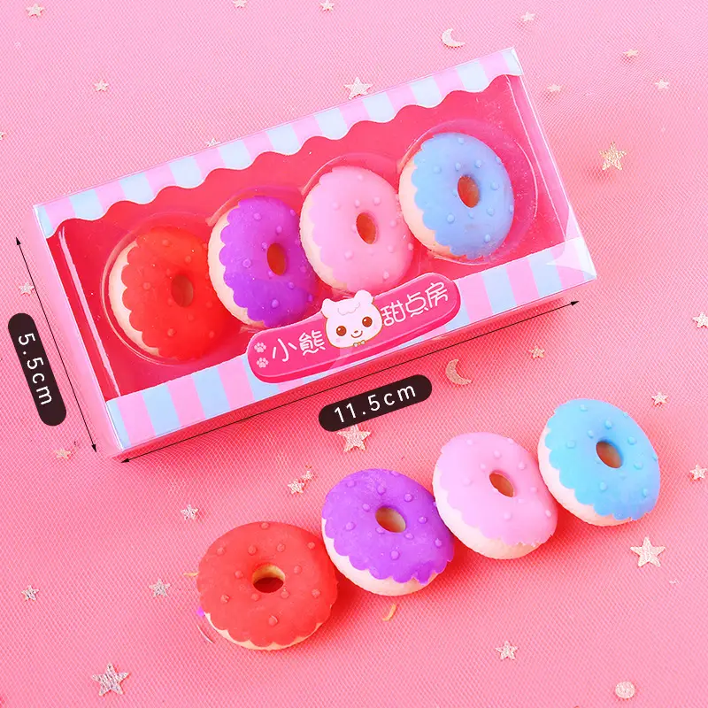 Creative Cartoon Student Eraser Simulation Ice Cream Cake Eraser Set Student Children's Prize Gift — feature 11