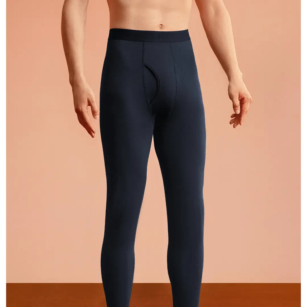 Class a 100% Cotton Long Johns Men's Base Layer Pants Men's Thin Autumn and Winter Antibacterial Warm Cotton Woolen Pants — feature 23