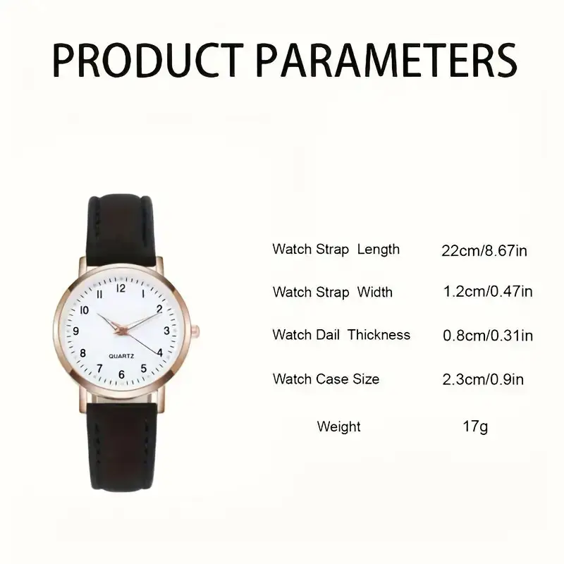 Women's Simple and Fashionable Quartz Watch, Small Fresh Luminous Watch, Female Student's High-End Frosted Strap Ultra-Thin Watch