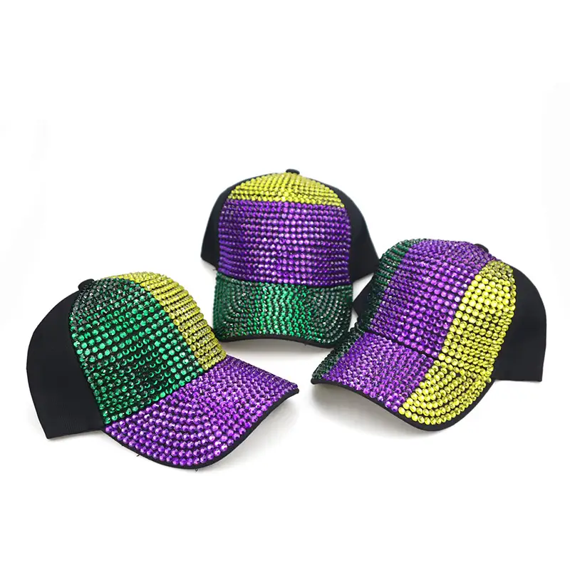 Rainbow Rhinestone Baseball Cap for Men Women — feature 2