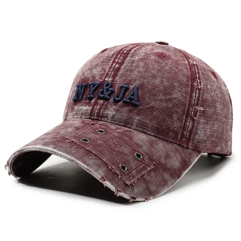 Washed Retro Letter Baseball Cap for Women - Image 3