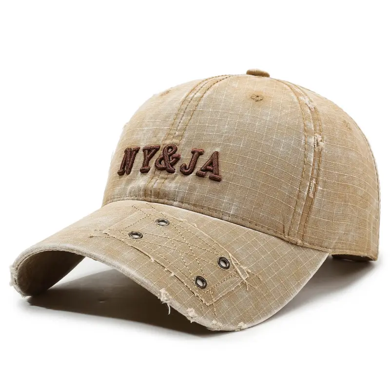 Washed Retro Letter Baseball Cap for Women - Image 5