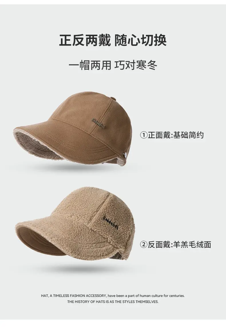 Double-Sided Fleece Lined Duck Cap with Embroidered Name — feature 3