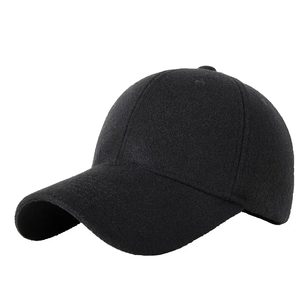 Winter New Men's Black Wool Duckbill Cap - Image 7