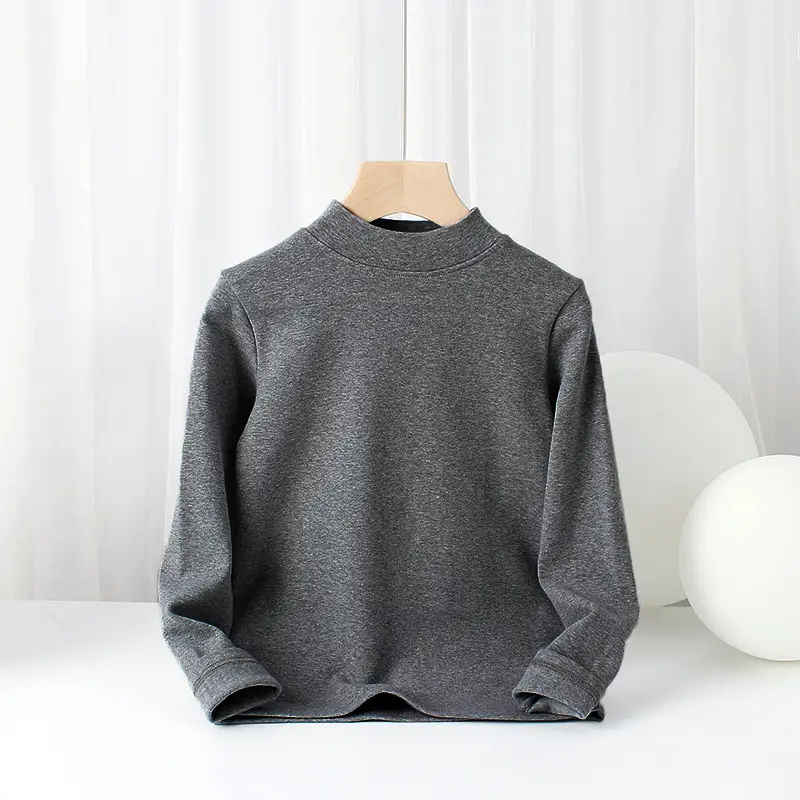 Kids Cotton Long Sleeve T-Shirt Grey Medium to XL — feature 15