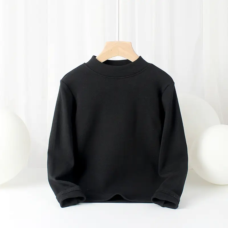 Kids Cotton Long Sleeve T-Shirt Grey Medium to XL - Image 4