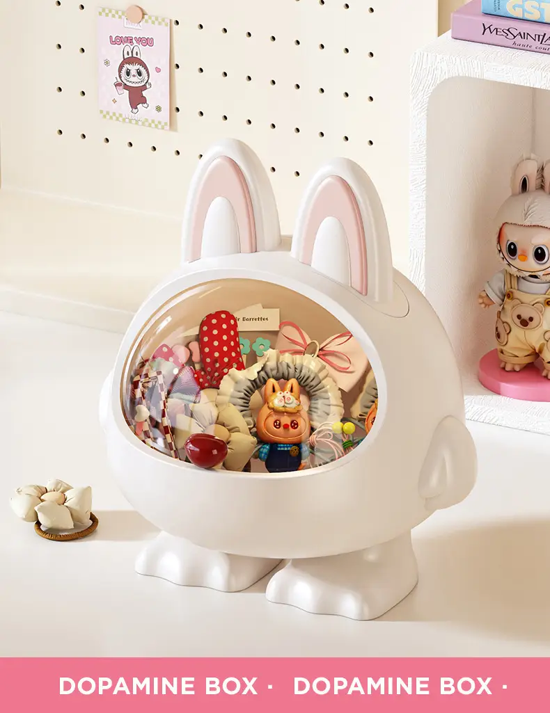 Desktop Hair Accessories Storage Box, Creative Girly Style, Cute, Multi-Functional, Large-Capacity Hair Accessories, Headband, Hair Hoop with Lid, Organization — feature 10