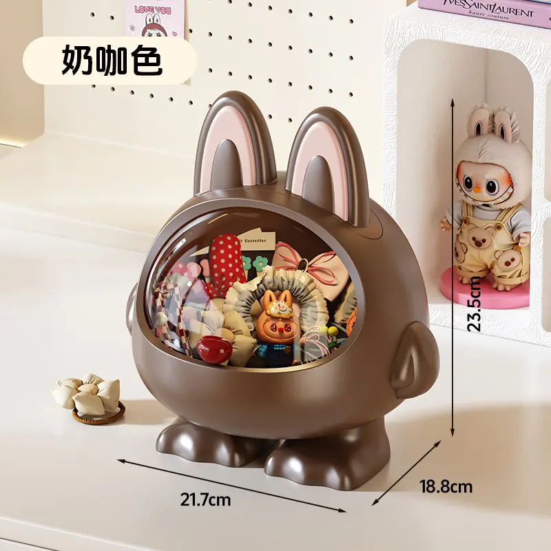 Desktop Hair Accessories Storage Box, Creative Girly Style, Cute, Multi-Functional, Large-Capacity Hair Accessories, Headband, Hair Hoop with Lid, Organization