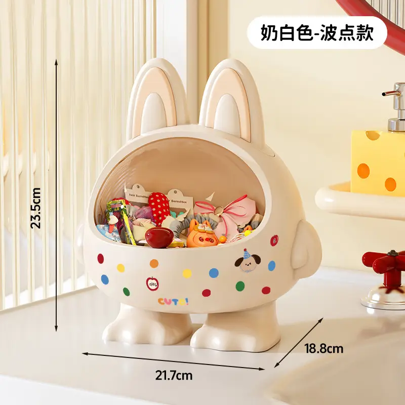 Desktop Hair Accessories Storage Box, Creative Girly Style, Cute, Multi-Functional, Large-Capacity Hair Accessories, Headband, Hair Hoop with Lid, Organization