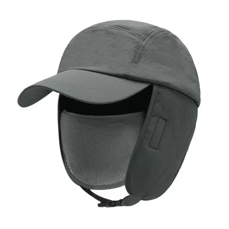 Winter Cotton Safety Helmet with Neck Strap - Image 6