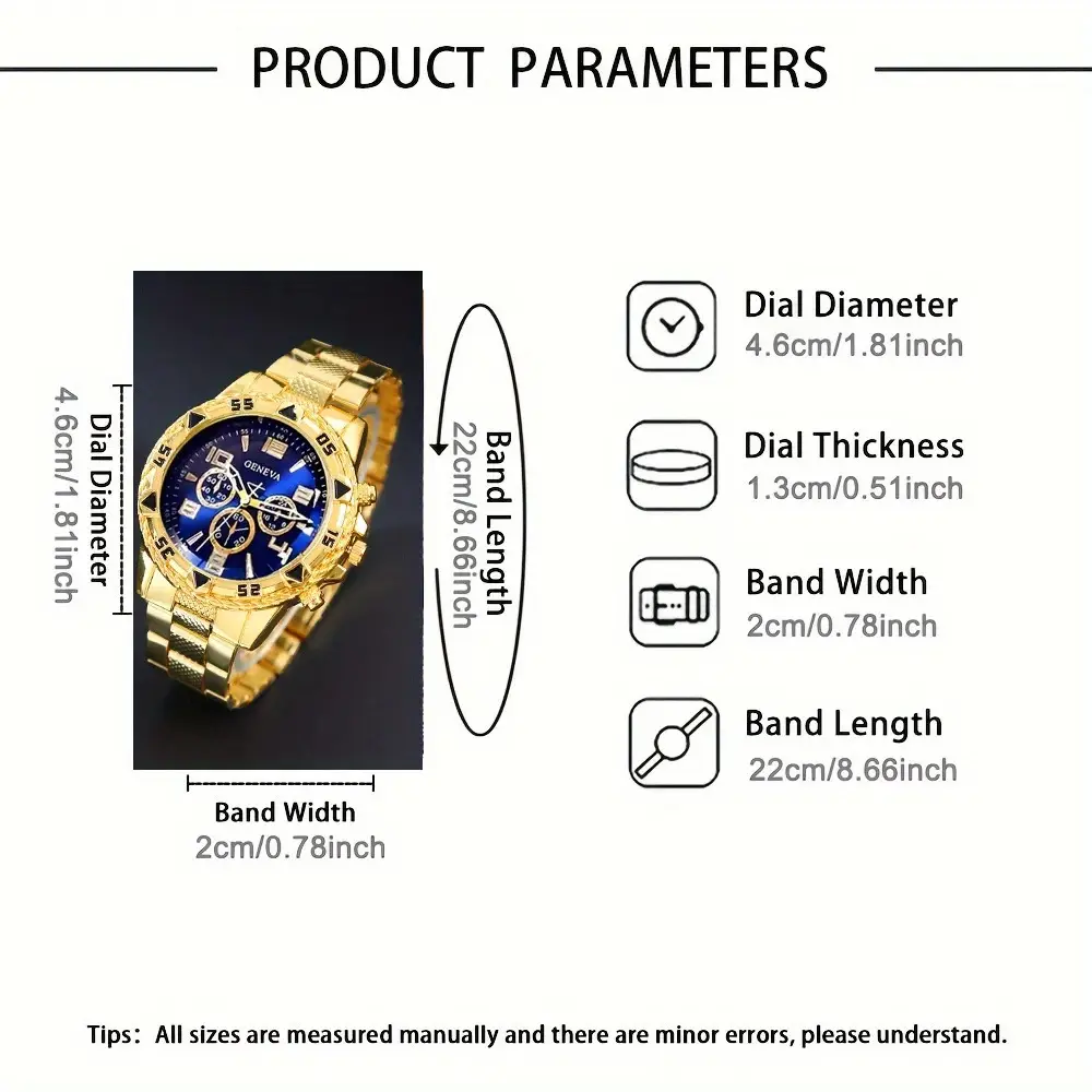 Cross-Border Popular Men's Watch Set, High-End Men's Business Watch, Men's Gift Watch Four-Piece Set Wholesale - Image 25