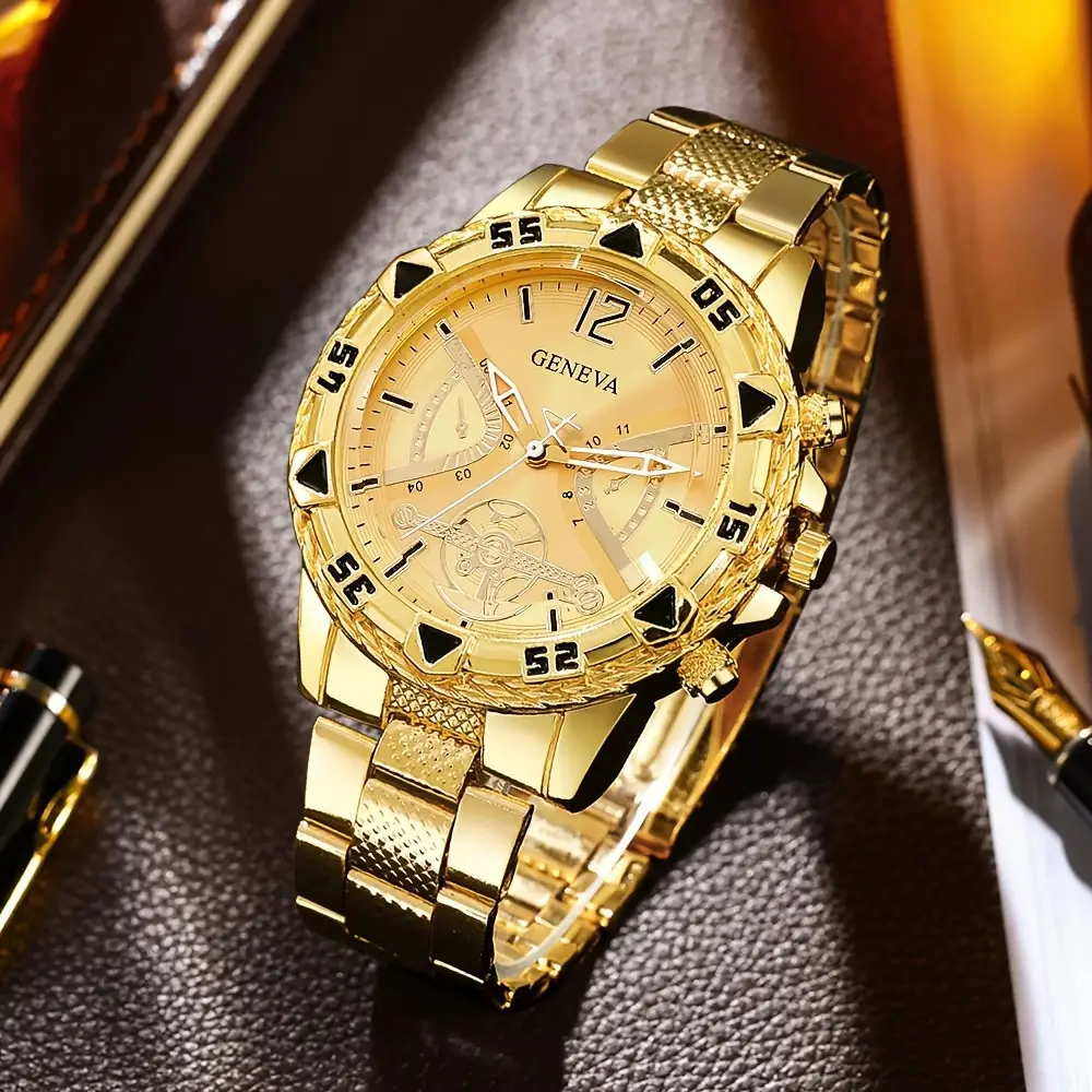 Cross-Border Popular Men's Watch Set, High-End Men's Business Watch, Men's Gift Watch Four-Piece Set Wholesale - Image 13