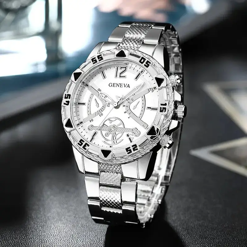 Cross-Border Popular Men's Watch Set, High-End Men's Business Watch, Men's Gift Watch Four-Piece Set Wholesale - Image 15