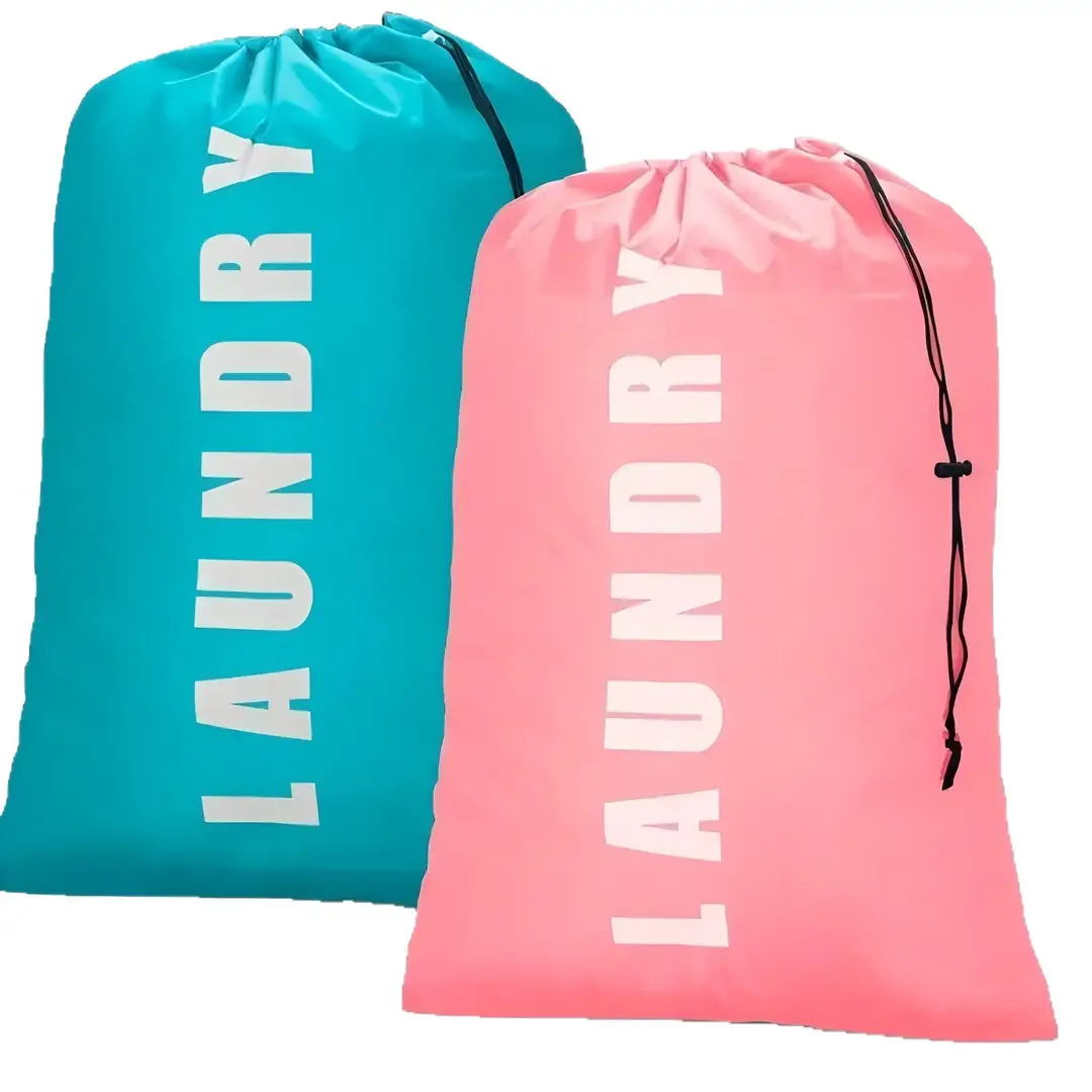 Cross-Border Drawstring Laundry Bag, Waterproof Oxford Cloth Portable Travel Storage Bag, Moving Packing Drawstring Bag