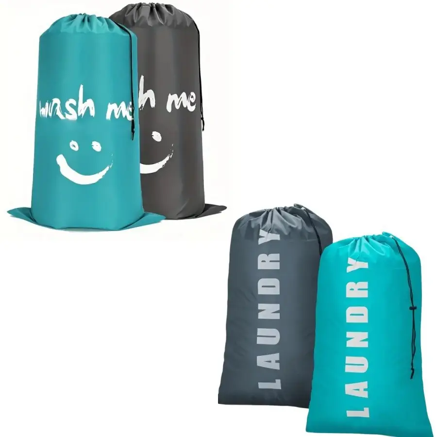 Cross-Border Drawstring Laundry Bag, Waterproof Oxford Cloth Portable Travel Storage Bag, Moving Packing Drawstring Bag — feature 1