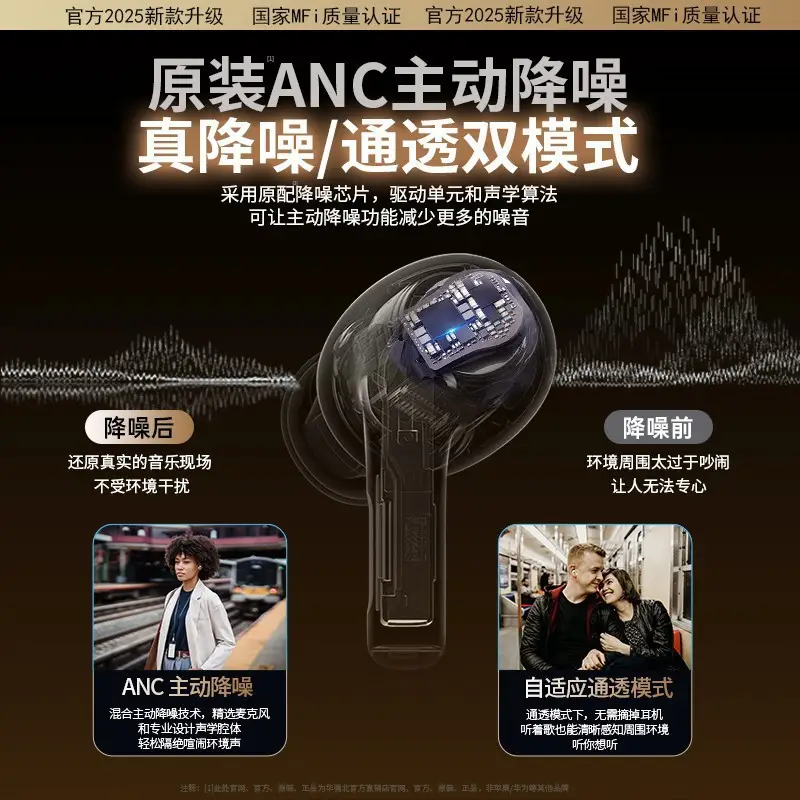 New Wireless Pro3 Bluetooth Headphones with Long Battery Life, Original Active Noise-Cancelling Headphones, Huaqiangbei Bluetooth Headphones