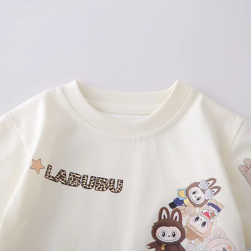 2026 Kids Cartoon T-Shirt Shorts Set White Black Shorts โ feature 6