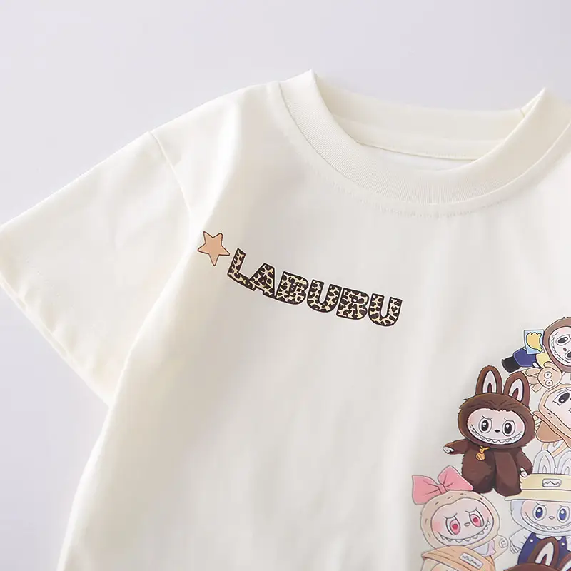2026 Kids Cartoon T-Shirt Shorts Set White Black Shorts โ feature 8