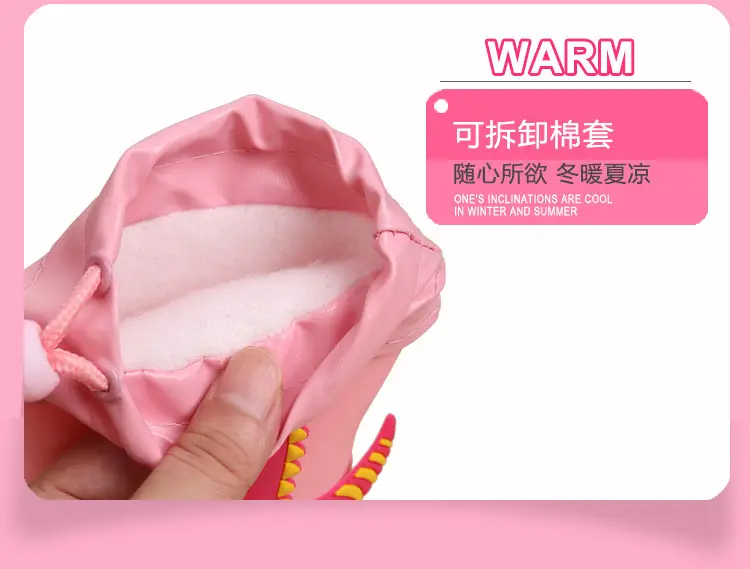 Children's Rain Boots Cartoon Dinosaur Cute Boys and Girls Waterproof Rain Boots Baby Kidsren Non-Slip Water Shoes Student Rubber Shoes — feature 16