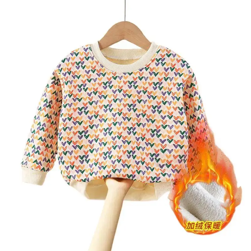 Children's Fleece Sweater New Year's Greetings Warm Long Sleeve - Image 14