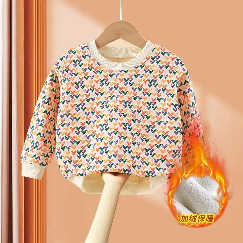 Children's Fleece Sweater New Year's Greetings Warm Long Sleeve - Image 8