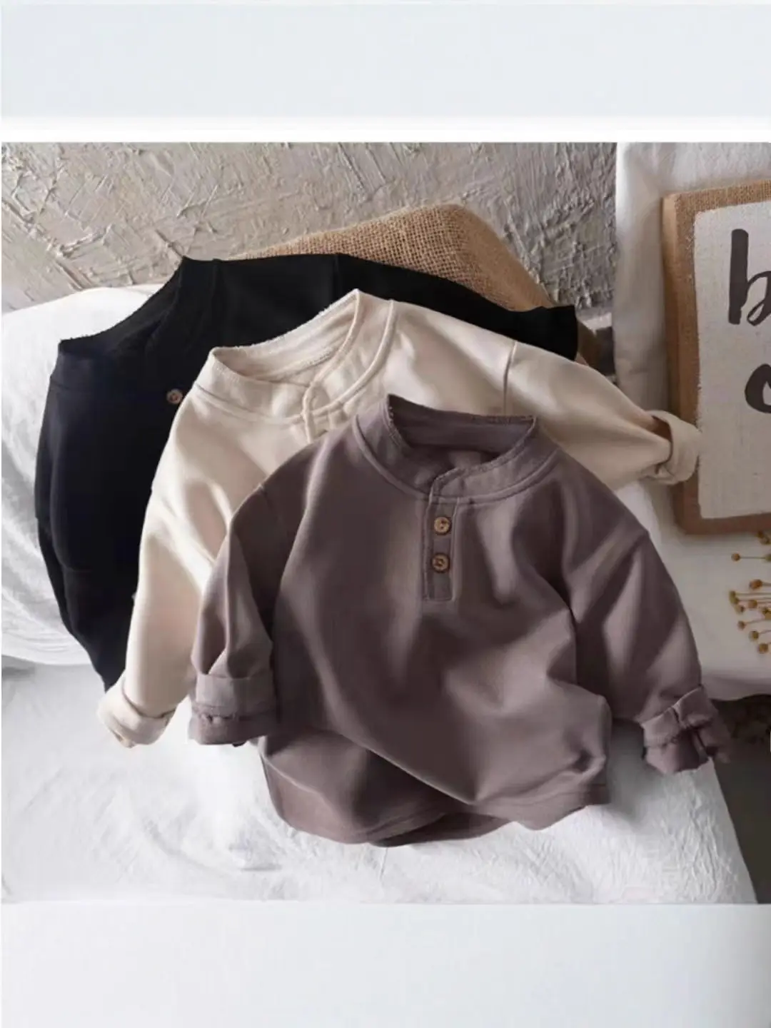 Brown Cotton T-Shirt for Boys Girls Stretch Base Casual Top - Image 6