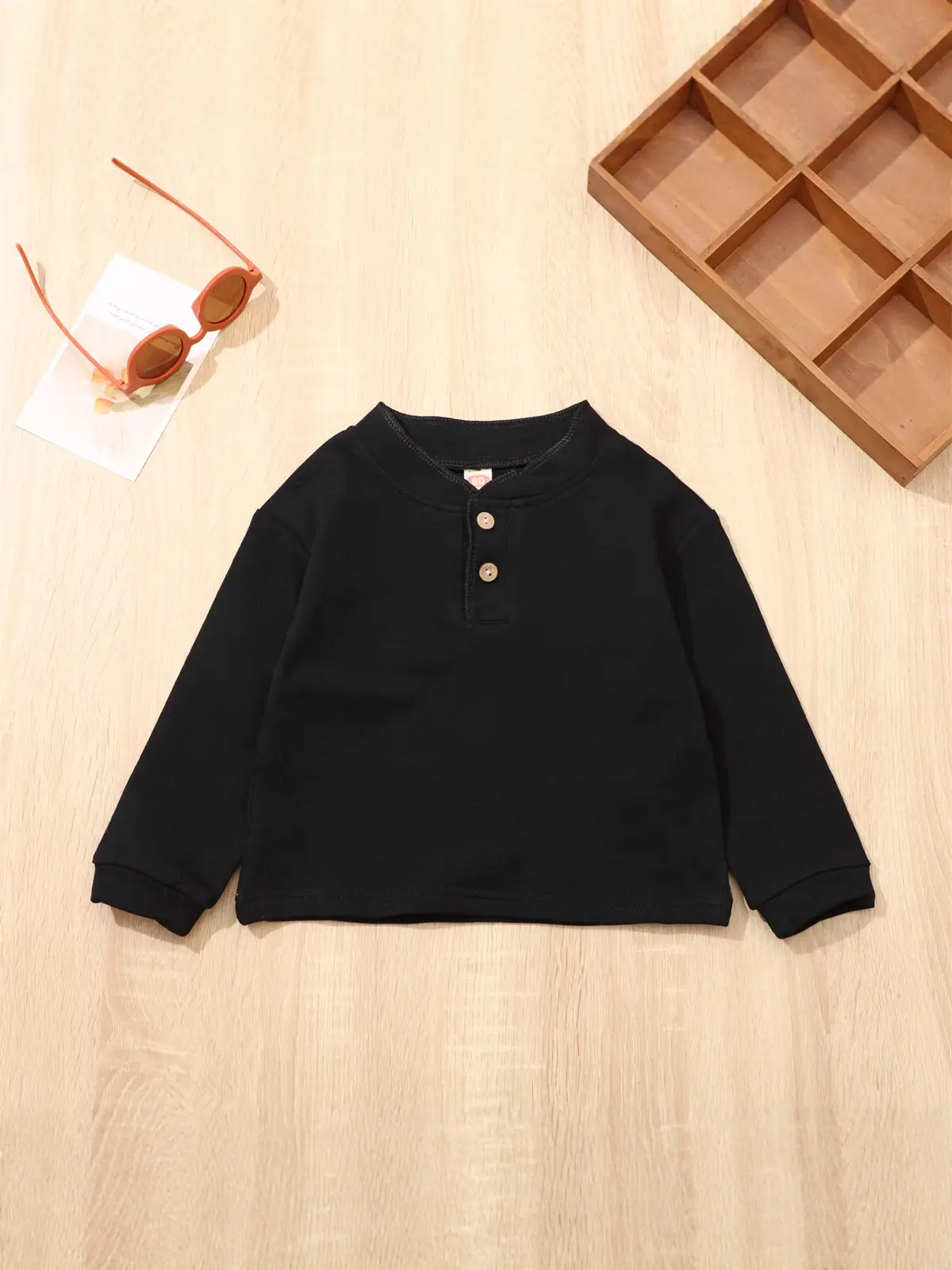 Brown Cotton T-Shirt for Boys Girls Stretch Base Casual Top - Image 7