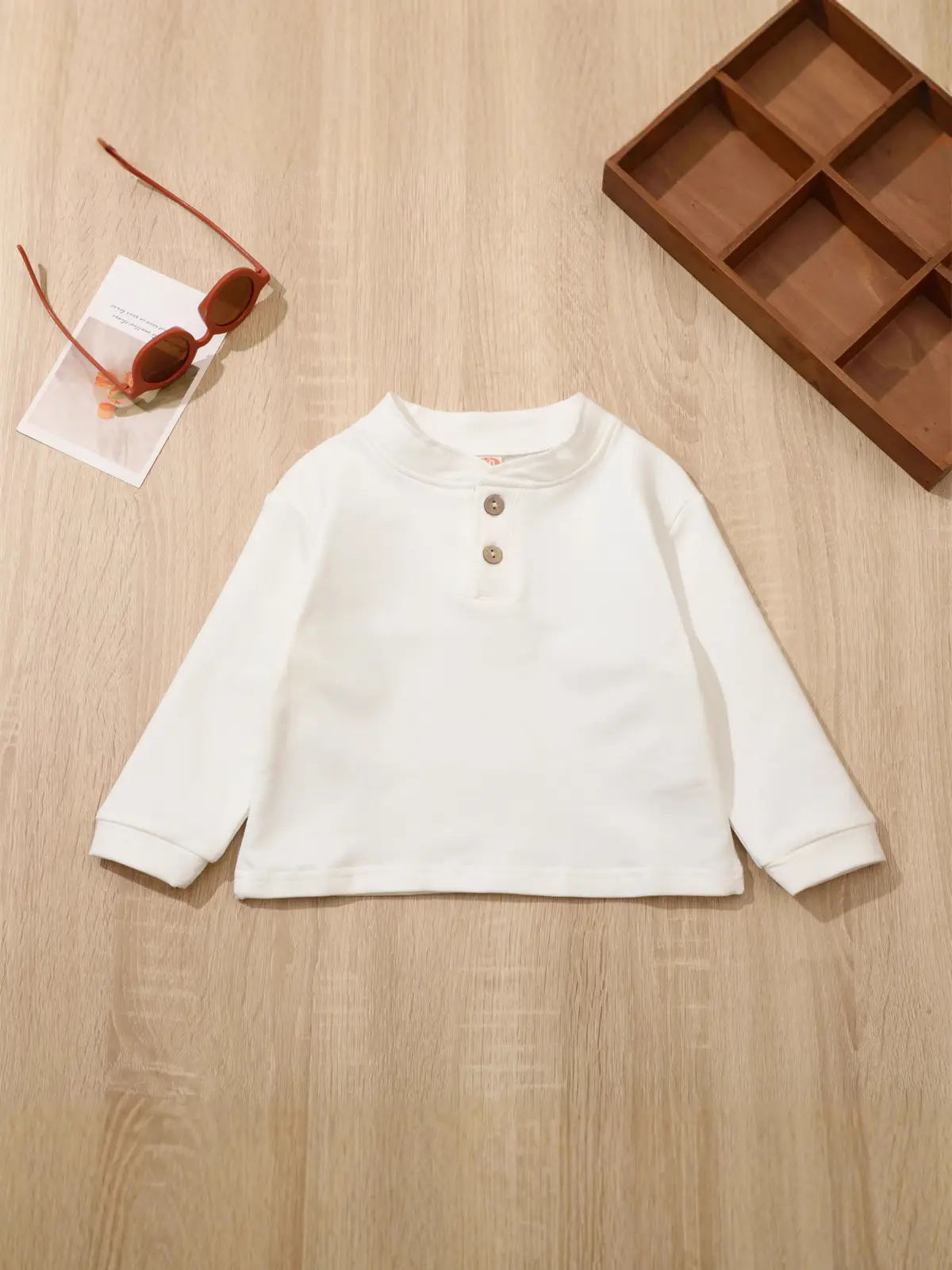 Brown Cotton T-Shirt for Boys Girls Stretch Base Casual Top - Image 8