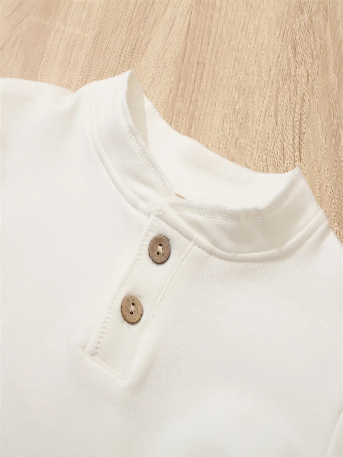 Brown Cotton T-Shirt for Boys Girls Stretch Base Casual Top — feature 9